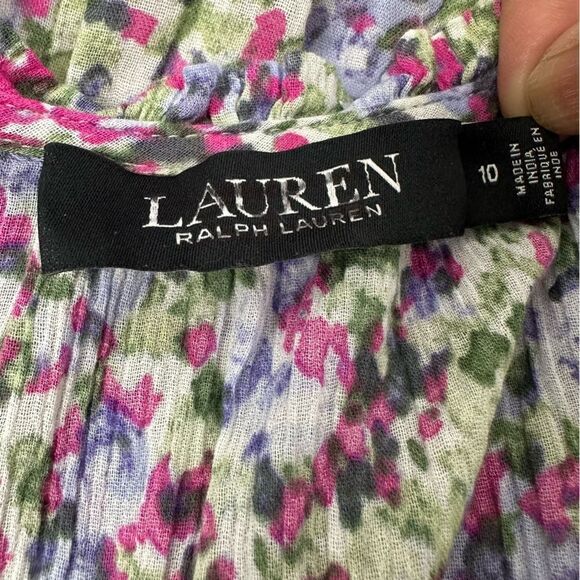 LAUREN RALPH LAUREN Black Label Women’s Ditzy Floral MIDI Dress Sz 10 - Picture 5 of 8